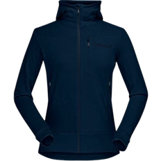 Norrøna Women's Falketind Warmwool2 Stretch Zip Hood - Indigo Night