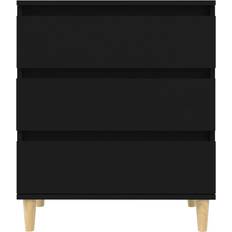 Byråer 60 cm möbler vidaXL 823041 Black Byrå 60x70cm