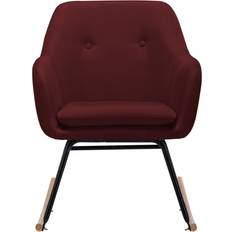 vidaXL Fabric Burgundy Rocking Chair 79cm