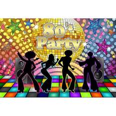 7x5ft Disco 80s Party Backdrop