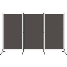 vidaXL 3 Panels Anthracite Room Divider 260x180cm 3pcs