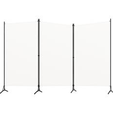 vidaXL 3 Panels White Rumdeler 260x180cm 3stk