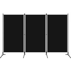 vidaXL 3 Panels Black Rumdeler 260x180cm 3stk