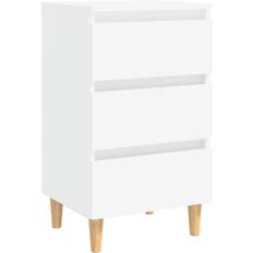 vidaXL Solid Wood White Sängbord 35x40cm