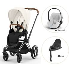 Barnevogne Cybex Priam Off White/Chrome Black (Travel system)