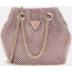 Sacs Seau Guess Zalina Rhinestone Embellished Pouch Bucket Bag - Rose