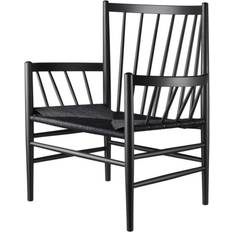 Black Lounge Chairs FDB Møbler J82 Black Beech Lounge Chair 82cm