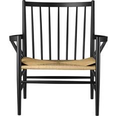 FDB Møbler J82 Beech Black Lounge Chair 84.5cm