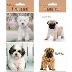 8 Small Note Dog Notecards Blank