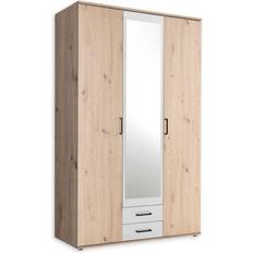 Stella Trading Chicago Elegant Artisan Oak/White Garderobeskab 120x197cm