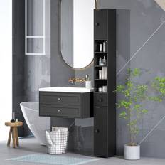 kleankin Slim Bathroom Cabinet Toilet Roll Storage