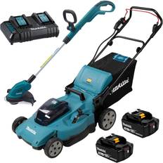 Lawn Mowers Makita Twin 18V 36V 530mm Push Lawn X2 5AH DUR181Z Line Strimmer Battery Powered Mower