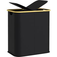 Black Laundry Baskets & Hampers Homcom 80L Collapsible Laundry Basket Black