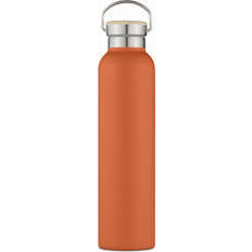 Tower Serving Tower 750ml Stainless Steel with Bamboo Lid Orange Water Bottle