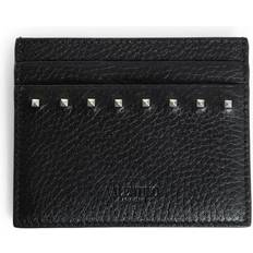 Valentino Korthållare Valentino Rockstud Grainy Calfskin Card Holder - Black