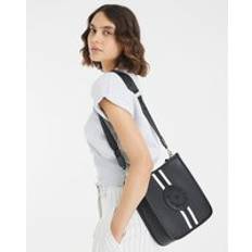 River Island Womens Black Stripe Logo Messenger Bag