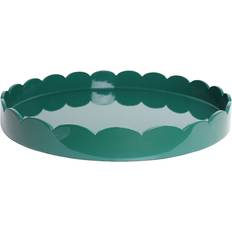 Green Serving Trays Addison Ross London Green Scallop Lacquered 50 cm Serving Tray