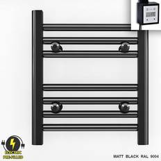 Heated Towel Rails Myhomeware 350mm Wide Black Electric Towel Rail