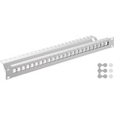 Grey Ethernet, Data & Phone Outlets Leoni Patch Panel Copper 24x RJ45 8