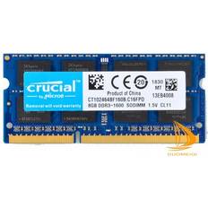 Ddr3 8gb 1600mhz Crucial 8GB 2RX8 PC3-12800S DDR3-1600MHz SODIMM RAM