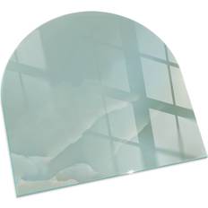 Bodenschutzplatten Tulup Glas Ofenplatte Kaminglas Marmormuster 100 x 100 cm