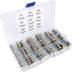 Fuses Gebildet 126pcs 6x30mm Fast-Blow Glass Tube Fuse Kit
