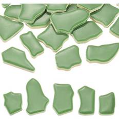 Green Mosaic tiles Uxcell Irregular Ceramic Mosaic Tiles 0.79-1.57 Green