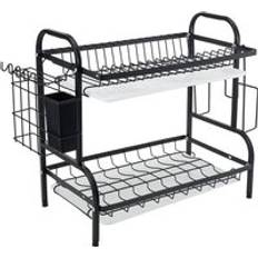 2-Tier Black Steel Drying Rack