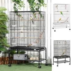 Pawhut Budgie Cage Bird With Stand