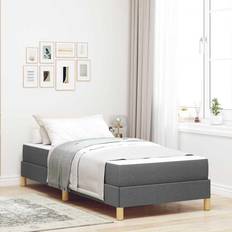 90 cm Senge vidaXL Box Spring Seng Taupe Brun 90 x 190 cm Rammeseng