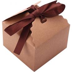 Postage & Packaging Supplies HKHBJS Retro Kraft Paper Box 10pcs Brown