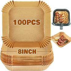 YQL Air Fryer Liners 100pcs 8 Inches Baking Mat