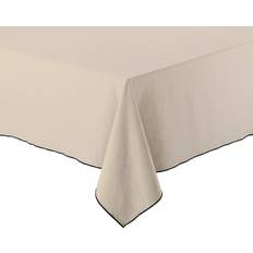 Chiffons & Tissus Vivaraise Recyclée En Coton 140 x 140 cm Nappe Beige, Blanc