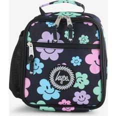 Hype Tasker Hype Happy Flowers Black Lunch Box