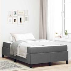 VidaXL 120 cm Kontinentalsenge vidaXL Box Spring Seng Mørk Grå Sort 120 x 190 cm Kontinentalseng
