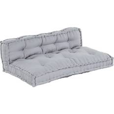 Cojines de silla vidaXL Sofá de Palé de Respaldo de Tela Gris V1476 Cojín de silla Gris