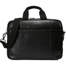 Pine Briefcase Leather 40 cm Laptop Compartment - Black