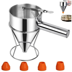 Funnels Aihontai Stainless Steel Batter Dispenser With Nozzles Funnel