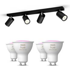 Philips Hue Kosipo 4 Spotlights Svart 4 St GU10 Color Ljuskällor Spotlight
