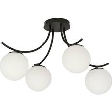 Lamper Emibig Boston 4 Sort Opal Loftslampe Ø15 cm Max 10W Loftplafond