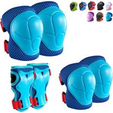 Knee Pads MDSRJONE 6PC Knee Protection Set Sky Blue