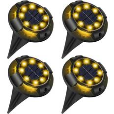 Solar Outdoor Garden Light IP65 Warm White 3000K Pack 4