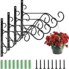 Bysion 4 Pack Heavy Duty Wall Bracket Hooks 25x20 cm