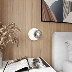Belysning Oslo K1 Vit Grafit Vägglampa Ø14 cm Väggarmatur