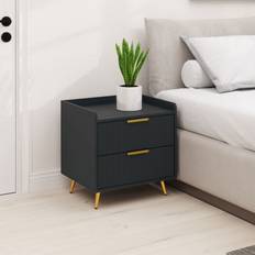Black Bedside Tables Homcom Black Modern 50x40x50cm Bedside Table