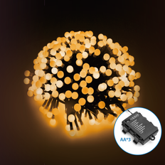 Aigostar 10m Varm Vit 3AA Batteri 100 LED Ljusslinga