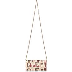 Beige Wallets Fendi Portafogli Multicolor Wallet With Chain - Beige