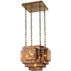 Eichholtz Taklampor Eichholtz Geary Vintage Mässing Taklampa Guld 46 D 46 H 40 cm Pendellampa
