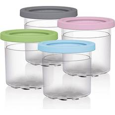 Hiigyl Ice Cream Pints Containers With Lids 4 Pcs Popsicle Mold