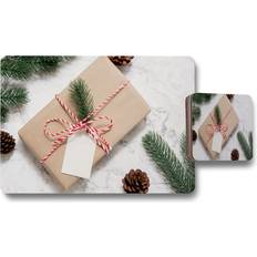Yellow Coasters Gift Box Dining Placemat Set Gold Yellow Coaster